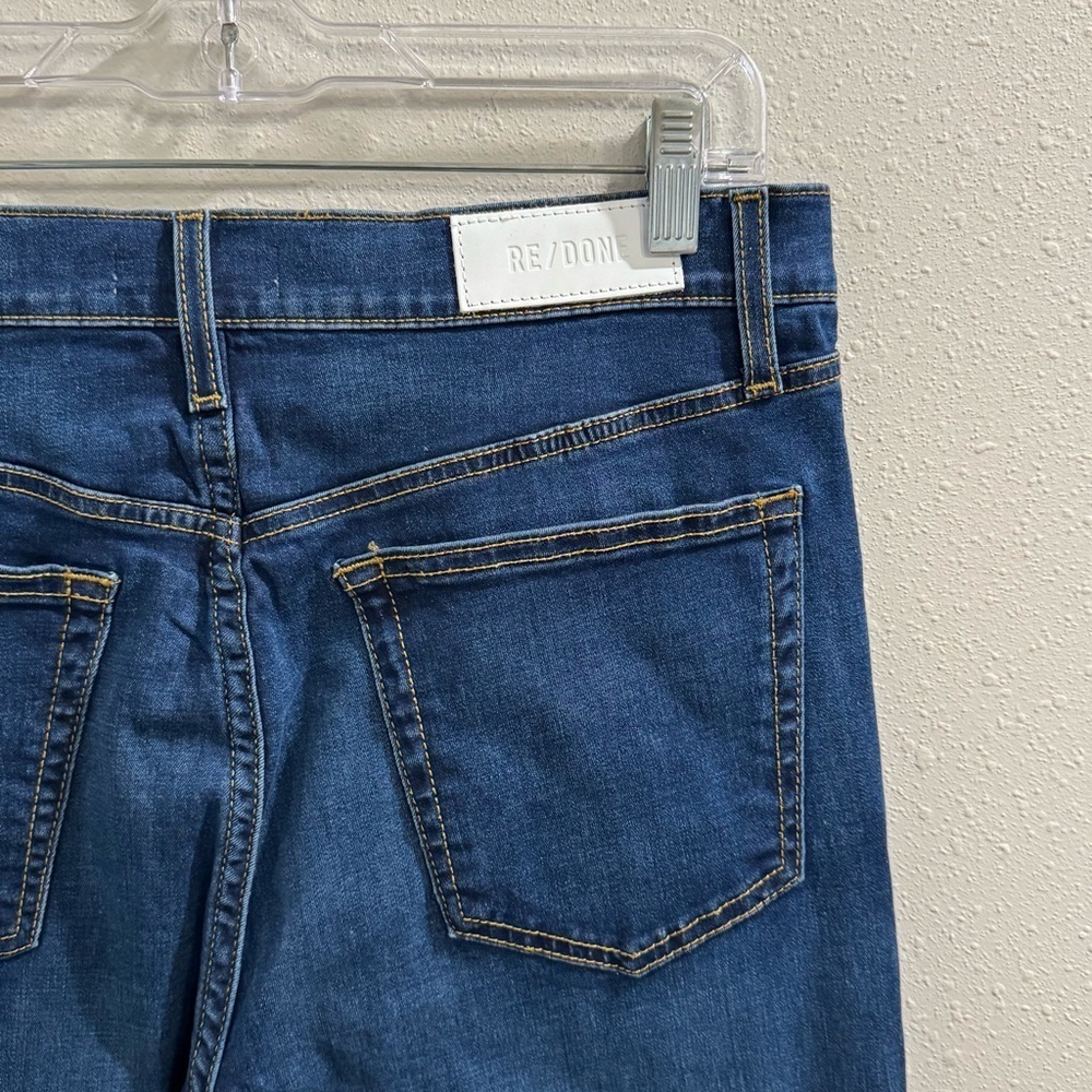 RE/DONE NWT 29 Deep Faded Blue 90s High Rise Loose Jeans Button Front Casual - Picture 10 of 10